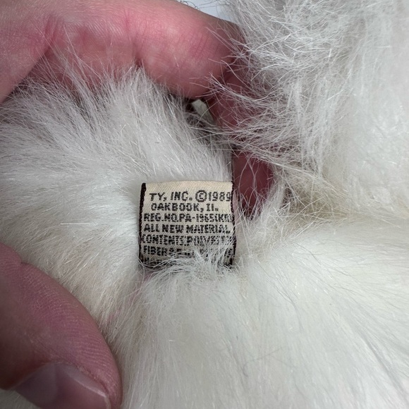 TY Classic 1989 Max White Fluffy Dog Maltese Stuffed Animal Plush - Picture 5 of 10